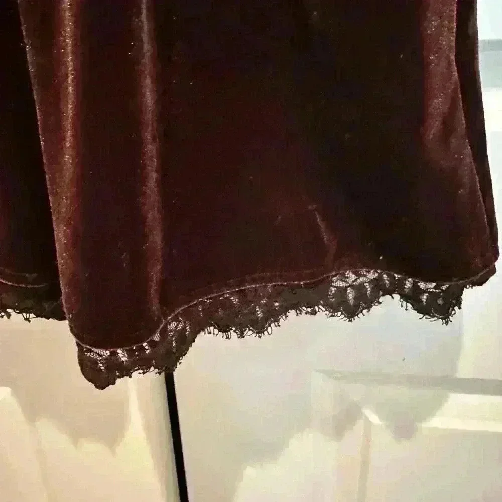 Y2K Chocolate Velvet Midi Dress